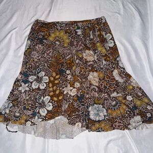 Floral Brown Skirt